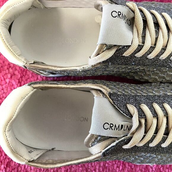 Crime London Speed Mesh Leather Sneakers Size EU 39/US 8.5 - Picture 6 of 10